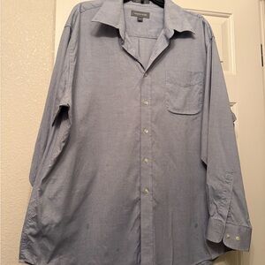 Nordstrom Men's Light Blue Long Sleeve Dress Shirt with Chest Pocket